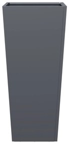 Vaso/floreira de jardim 35x35x75 cm aço antracite