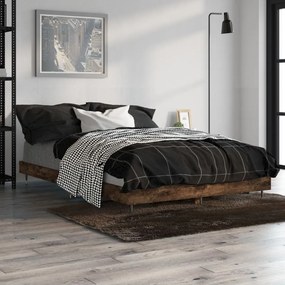 Estrutura cama s/ colchão derivados de madeira carvalho fumado