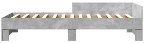Estrutura de cama 100x200 cm derivados de madeira cinza sonoma