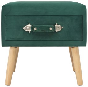 Mesa de cabeceira 40x35x40 cm veludo verde