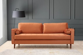 Sofá de 3 Lugares Rome – Laranja – 215x90x70 cm