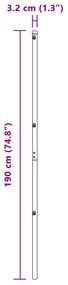 Postes de Cerca vidaXL 26 pcs Verde Ø32 mm 190 cm Aço Galvanizado