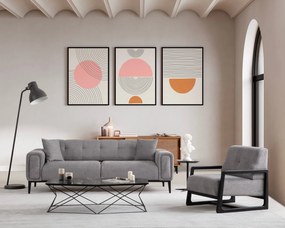 Sofá-Cama 3 Lugares Athena – Cinzento Claro – 225x92x76 cm