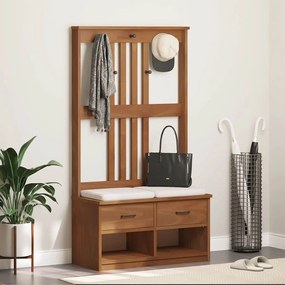 Árvore de Hall SANDENS 87x40x159,5 cm Madeira Maciça de Pinho