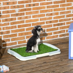Sanita para Cães com Relva Artificial Grade e Bandeja Desmontável para Adestramento de Cães 63x48,5x6 cm Multicor