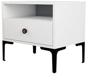 Mesa de Cabeceira Lizbon500 – Branco – 56x50,8x40 cm
