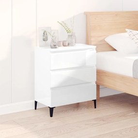vidaXL Aparador 60x35x70 cm derivados de madeira branco brilhante