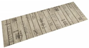 vidaXL Tapete de cozinha lavável 45x150 cm veludo padrão cerca