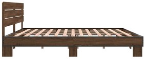 Estrutura de cama 200x200cm derivados madeira/metal