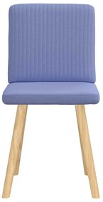 Cadeiras de jantar 2 pcs Jeans Tecido Azul