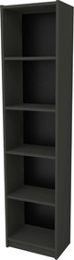 Estante Fulya – Cinzento Escuro – 40x180x28 cm
