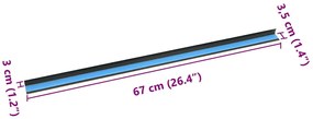 Perfis para degraus 10 pcs Castanho 67 cm Alumínio