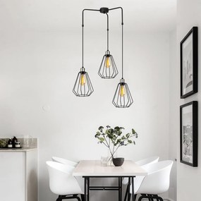Candeeiro de Teto Kese – Preto – Diâmetro 68 cm, Altura 100 cm
