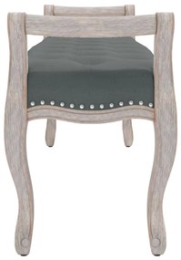 Banco 110x45x60 cm tecido cinzento-escuro