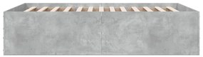 Estrutura de cama 140x200 cm derivados de madeira cinza cimento