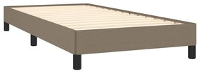 Estrutura de cama 100x200 cm tecido cinza-acastanhado