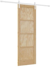 Porta Deslizante com Conjunto de Hardware 73.5x211 cm Madeira Sólida d