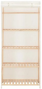 Roupeiro 79x40x170 cm tecido branco