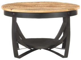 Mesa de centro Ø68x43 cm madeira de mangueira áspera