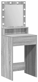 Mesa de Toucador com Luzes LED em Cinza Sonoma - 50x41x135 cm