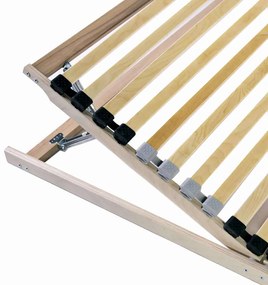 Base de ripas com cabeceira Manual Marrom, Preto e Cinza 140 x 190 cm