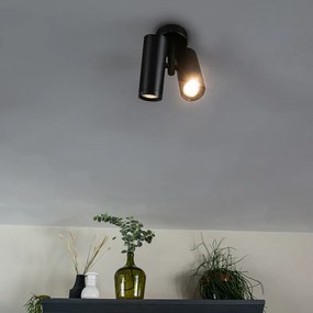 Foco inteligente preto 2 luzes incl. Wifi GU10 - Scopio Honey