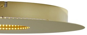 Plafon moderno dourado 40cm incl. LED regulável em 3 níveis - Morning Moderno