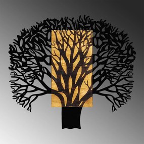 Acessório Decorativo de Parede Tree 1 – Nogueira e Preto – 93 x 3 x 86