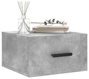 Mesas de cabeceira parede 2 pcs 35x35x20 cm cinza cimento