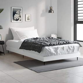 vidaXL Estrutura de cama 100x200 cm derivados de madeira branco