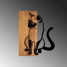 Acessório Decorativo de Parede MA – Nogueira e Preto – 47 x 58 cm