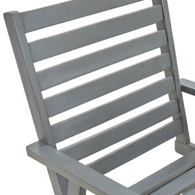 Cadeiras de jantar p/ jardim 3 pcs c/ almofadões acácia maciça