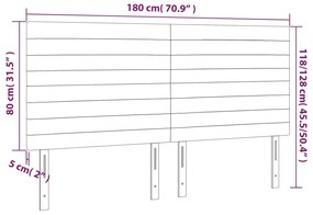 Cabeceira de cama 4 pcs tecido 90x5x78/88 cm cinzento-claro