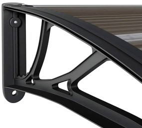 Toldo de porta 120x75 cm PC preto