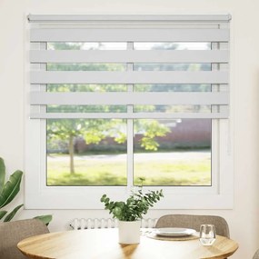 vidaXL Estore de rolo 140 x 175 cm, linhas de zebra / Branco