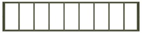 Vaso/floreira 360x80x40 cm aço verde azeitona