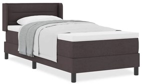 Cama Box Marrom Escuro 90 x 200 cm Tecido e Espuma