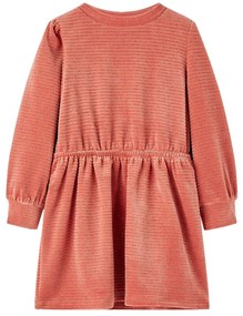 Vestido de manga comprida p/ criança rosa-médio 116