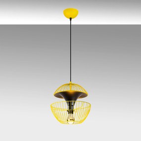 Candeeiro de Teto Telmander – Amarelo – 30 x 30 x 45-135 cm