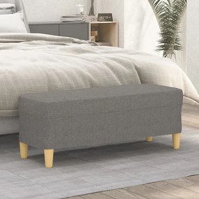 Banco 100x35x41 cm tecido cinza-escuro