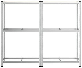 Prateleiras para pneus de 2 camadas 2unid prateado 110x40x180cm