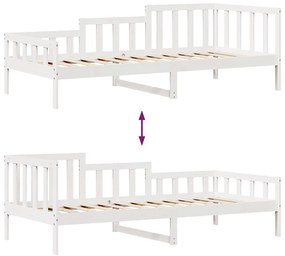 Sofá-cama com gavetas 80x200 cm madeira de pinho maciça