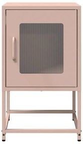 Mesa de cabeceira 36x39x60,5 cm aço laminado a frio rosa