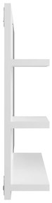 Espelho de casa de banho 60x10,5x45cm contrap. branco brilhante