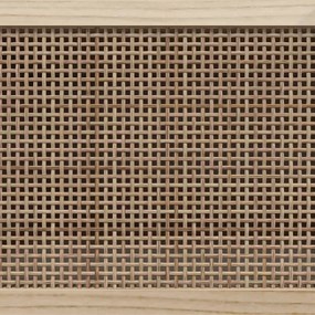 Móvel de TV 80x30x40 cm pinho maciço/vime natural castanho