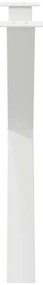 Pés para mesa de jantar em formato de X, 3 peças, branco, 90x (72-73)