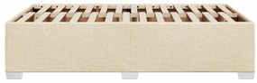 Estrutura de cama sem colchão 120x190 cm tecido creme