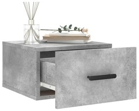 Mesas de cabeceira parede 2 pcs 35x35x20 cm cinza cimento