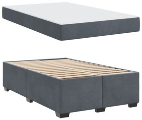 Estrutura de cama com colchão Cinzento escuro 120 x 200 cm