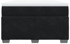 Cama boxspring com colchão 120x200 cm veludo preto